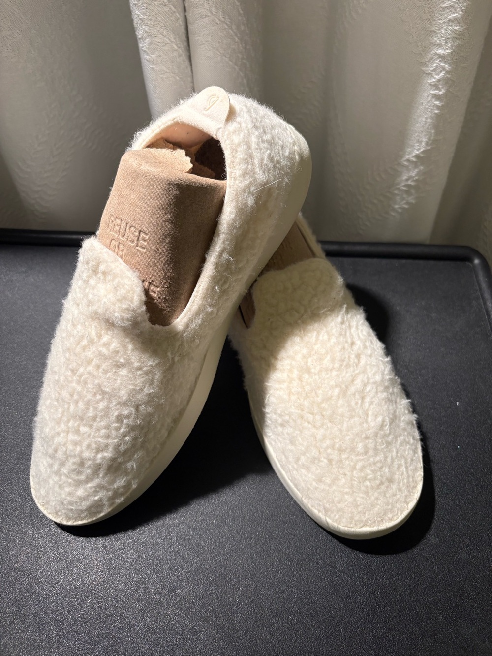allbirds Women's Cream Wool Slip-On Sneakers